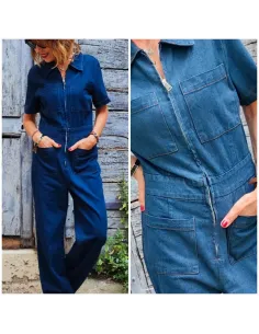 Combi Jeans, bleue marine