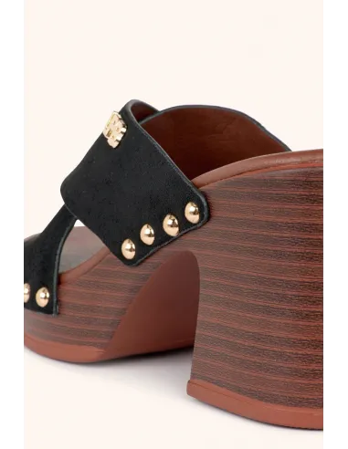 Mules compensées IOLA noir