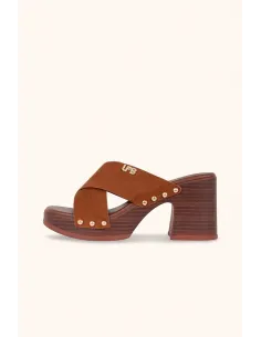 Mules compensées IOLA camel 2