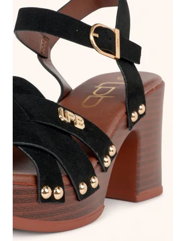 Sandales compensées IDEN noir