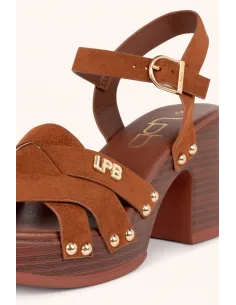 Sandales compensées IDEN camel 2