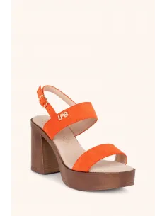 Sandales compensées IRINA orange