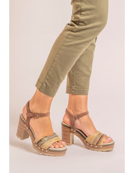 Sandales FABIE beige multico