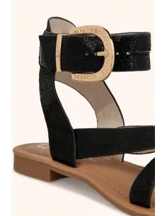 Sandales FIRMA noir metal 2