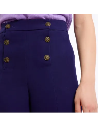 Pantalon YOUNA, bleu marine