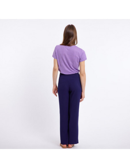 Pantalon YOUNA, bleu marine