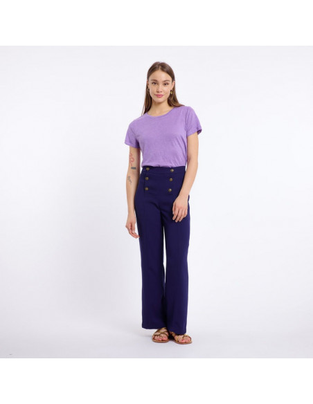 Pantalon YOUNA, bleu marine