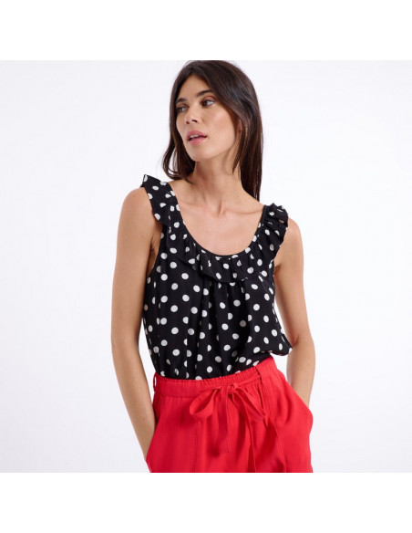 Top PRISCILIA, noir