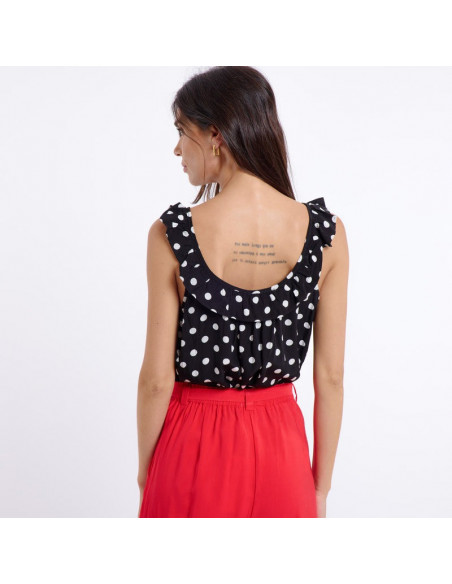 Top PRISCILIA, noir