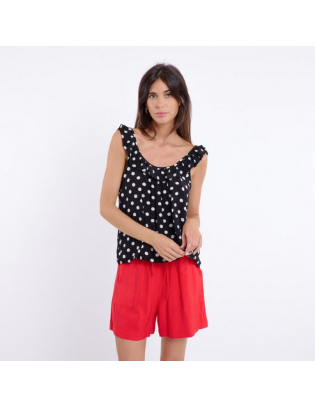 Top PRISCILIA, noir