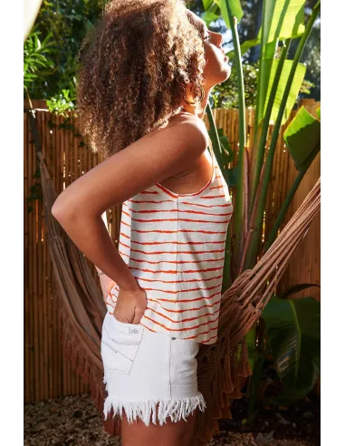 Débardeur ILENE, Craie mandarine