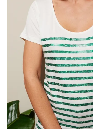 Teeshirt GIULIA, Craie vert