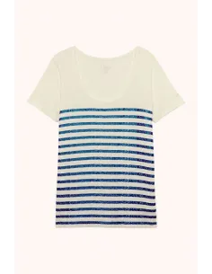 Teeshirt GIULIA, Craie indigo