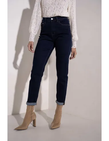 Jean coupe mom, bleu brut, H2719-N-2