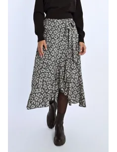 Jupe portefeuille imprimée floral