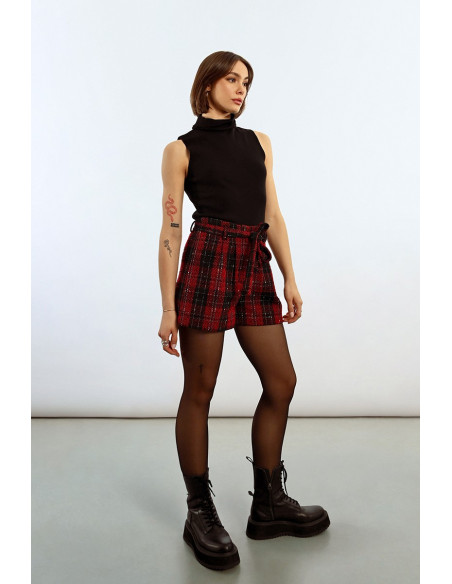 Short à carreaux