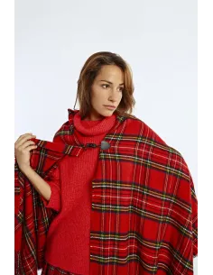 Poncho à carreaux 2