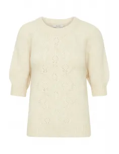 Pull OKSANA SHORT SLEEVE Blanc