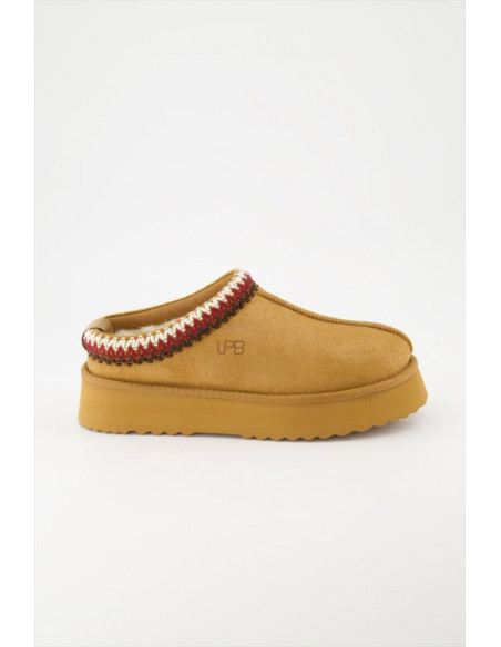 Chaussons JUSTA camel Glitter