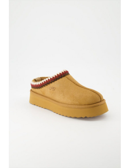 Chaussons JUSTA camel Glitter