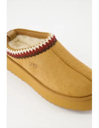 Chaussons JUSTA camel Glitter