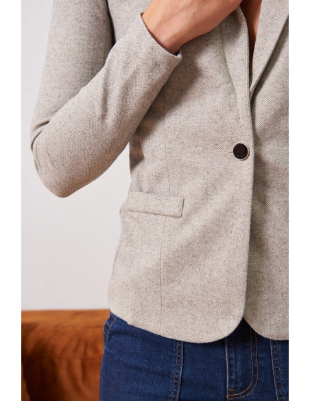 Veste ANNE Chevron  Beige