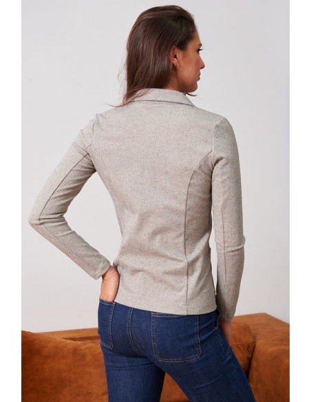 Veste ANNE Chevron  Beige