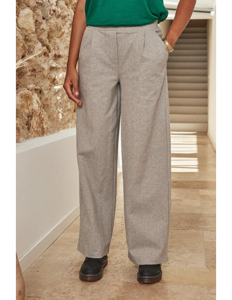 Pantalon GINA Chevron Beige