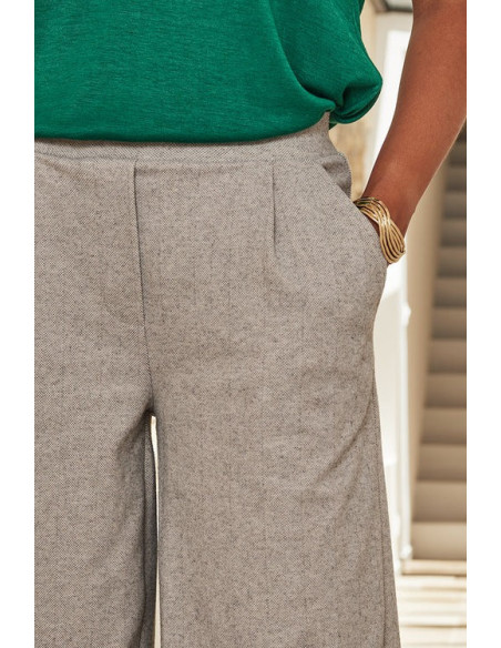 Pantalon GINA Chevron Beige