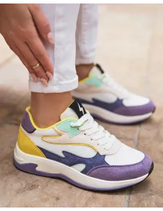 Basket à découpe flamme violette