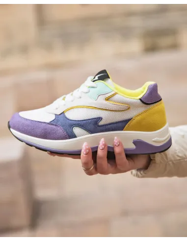 Basket à découpe flamme violette