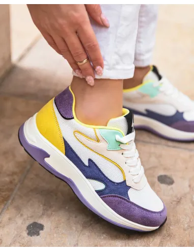 Basket à découpe flamme violette