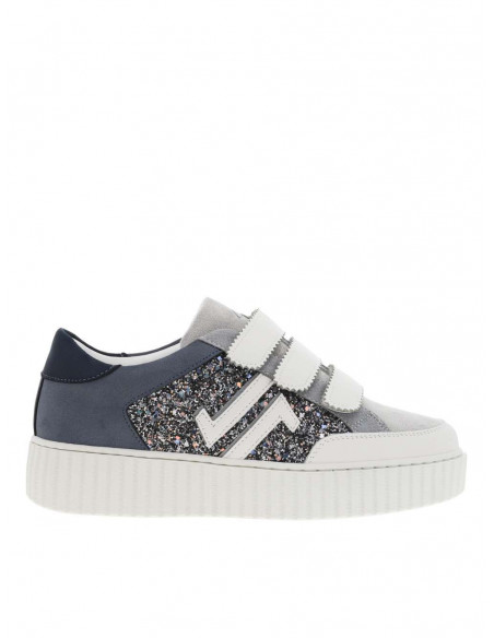 Basket creepers à scratch, bleu