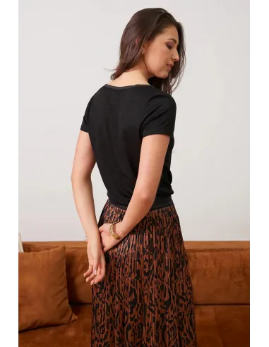 T-shirt Ariana, noir