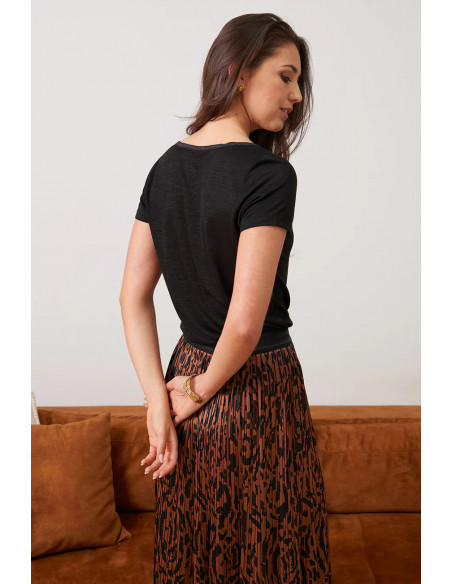 T-shirt Ariana, noir