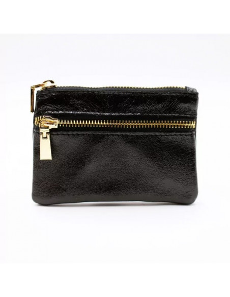 PORTE MONNAIE Irisé Noir