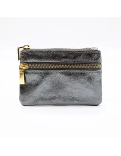 PORTE MONNAIE Irisé Anthracite
