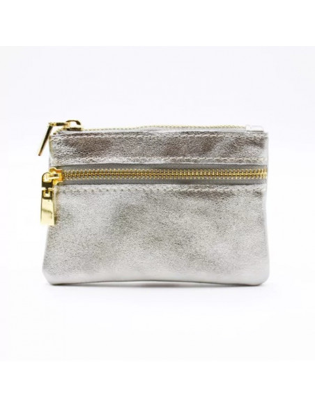 PORTE MONNAIE Irisé Silver