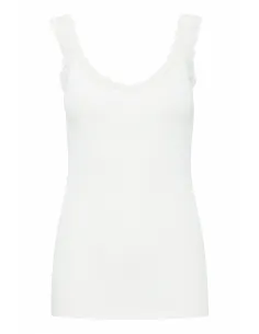 Top PALVIN LACE blanc