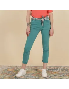Pantalon chino ONADO, Bleu Lagon