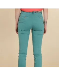 Pantalon chino ONADO, Bleu Lagon 2