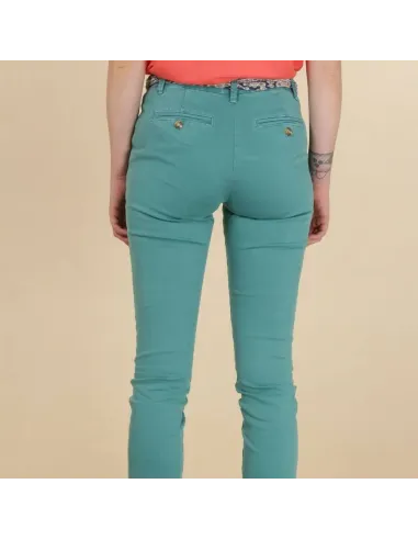 Pantalon chino ONADO, Bleu Lagon