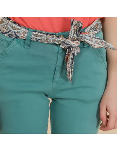 Pantalon chino ONADO, Bleu Lagon