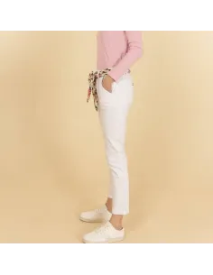 Pantalon chino ONADO, Blanc 2