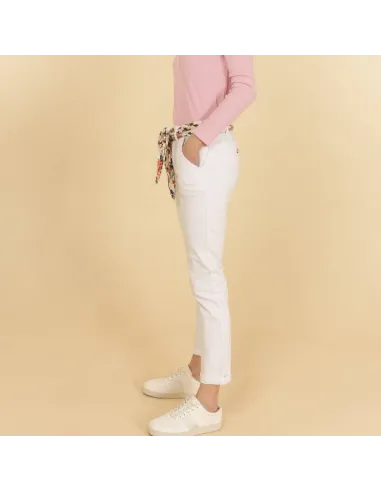 Pantalon chino ONADO, Blanc