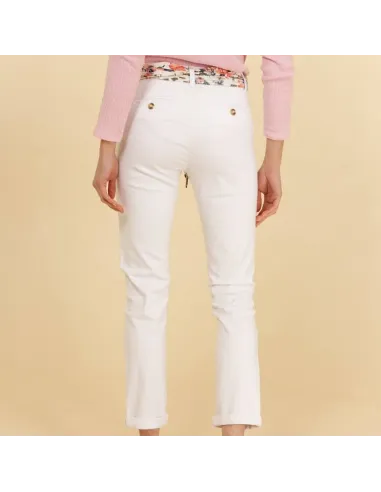 Pantalon chino ONADO, Blanc