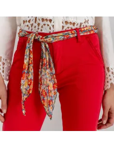 Pantalon chino ONADO, Rouge 2