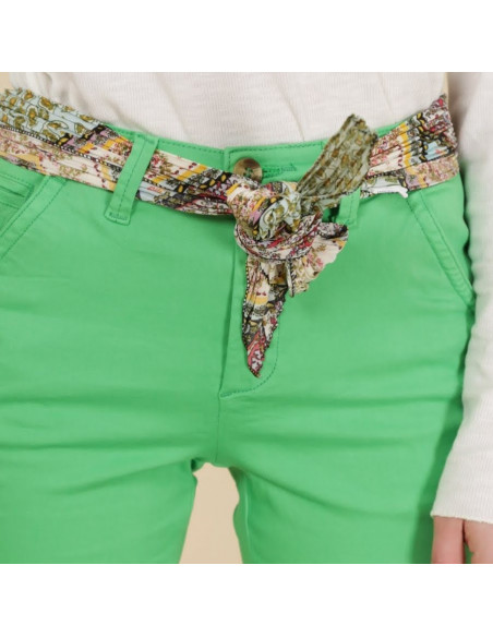 Pantalon chino ONADO, Vert