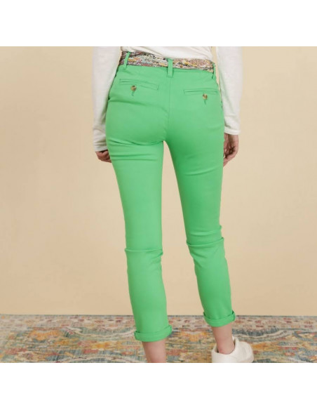 Pantalon chino ONADO, Vert