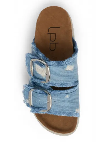 Mules compensées LAURE Bleach